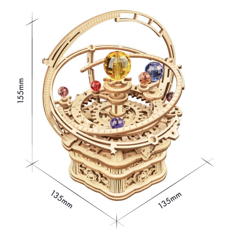 3D Muziekdoos houten puzzel 'Starry Night', zelf te monteren