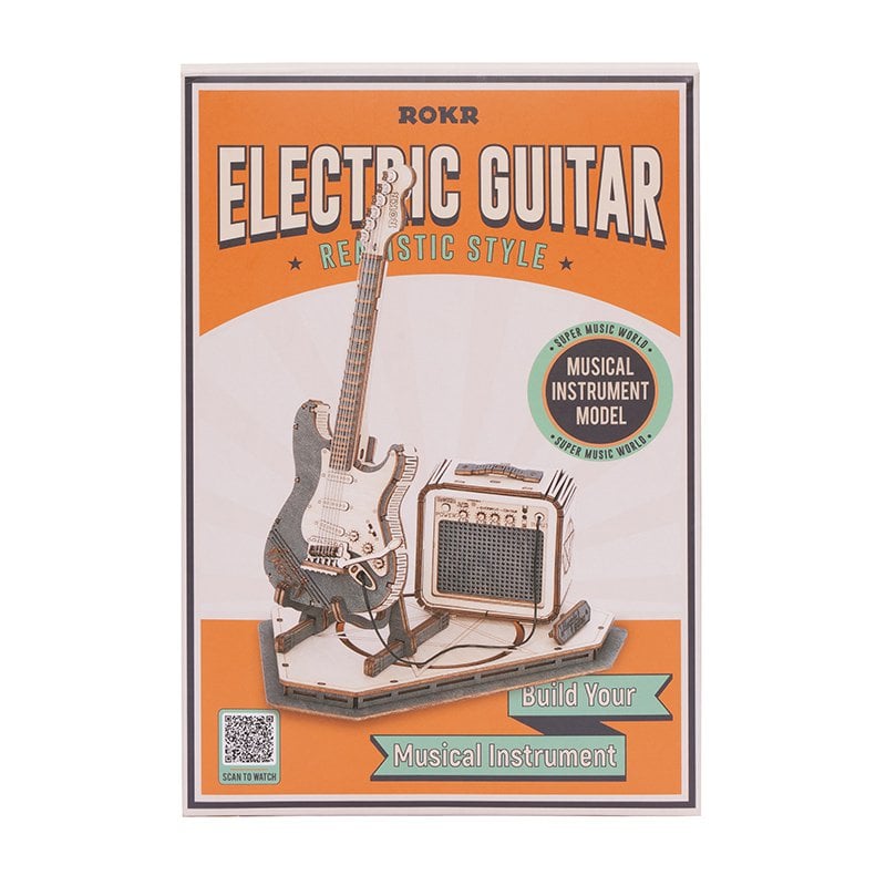 3D Houten Puzzel Electric Guitar, zelf te monteren