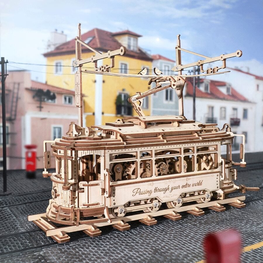 3D Houten Puzzel Classic City Tram, zelf te monteren