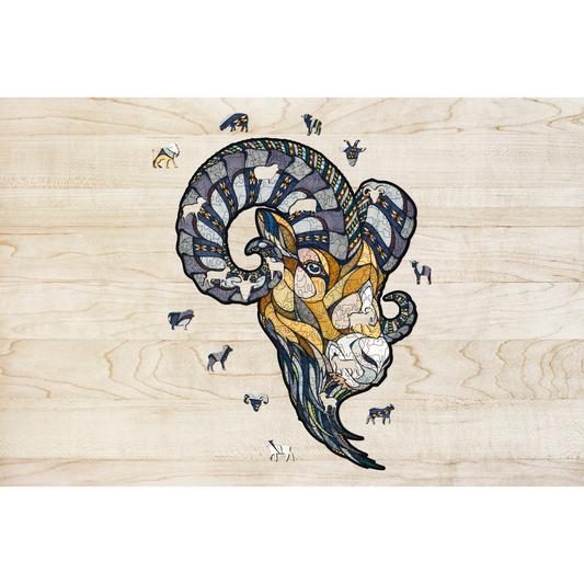 2D Art Houten Legpuzzel Ram S