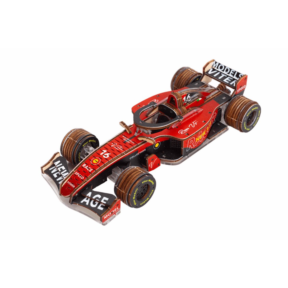 Veter Models 3D Modelbouwpakket Racer V3, AKV-14, Rood/Zwart