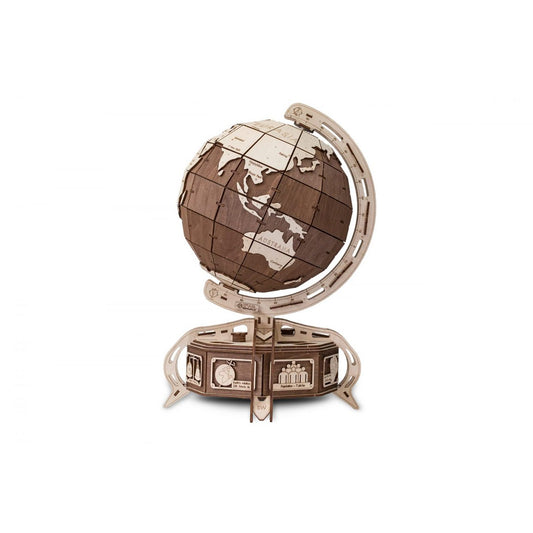 3D Mechanische Puzzel Globe Bruin, zelf te monteren