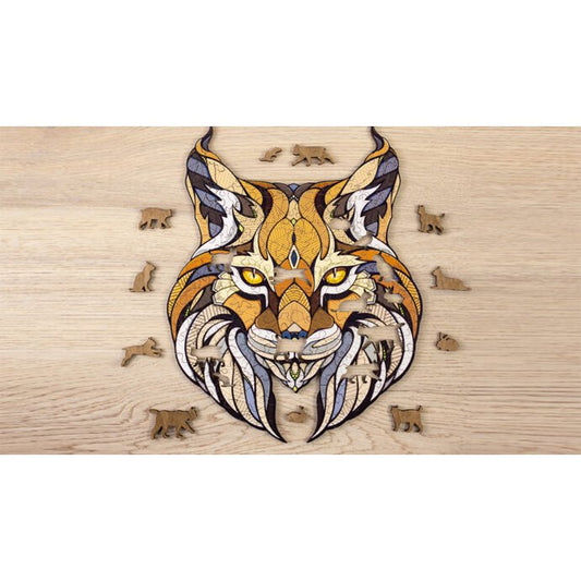 2D Houten Legpuzzel Lynx S