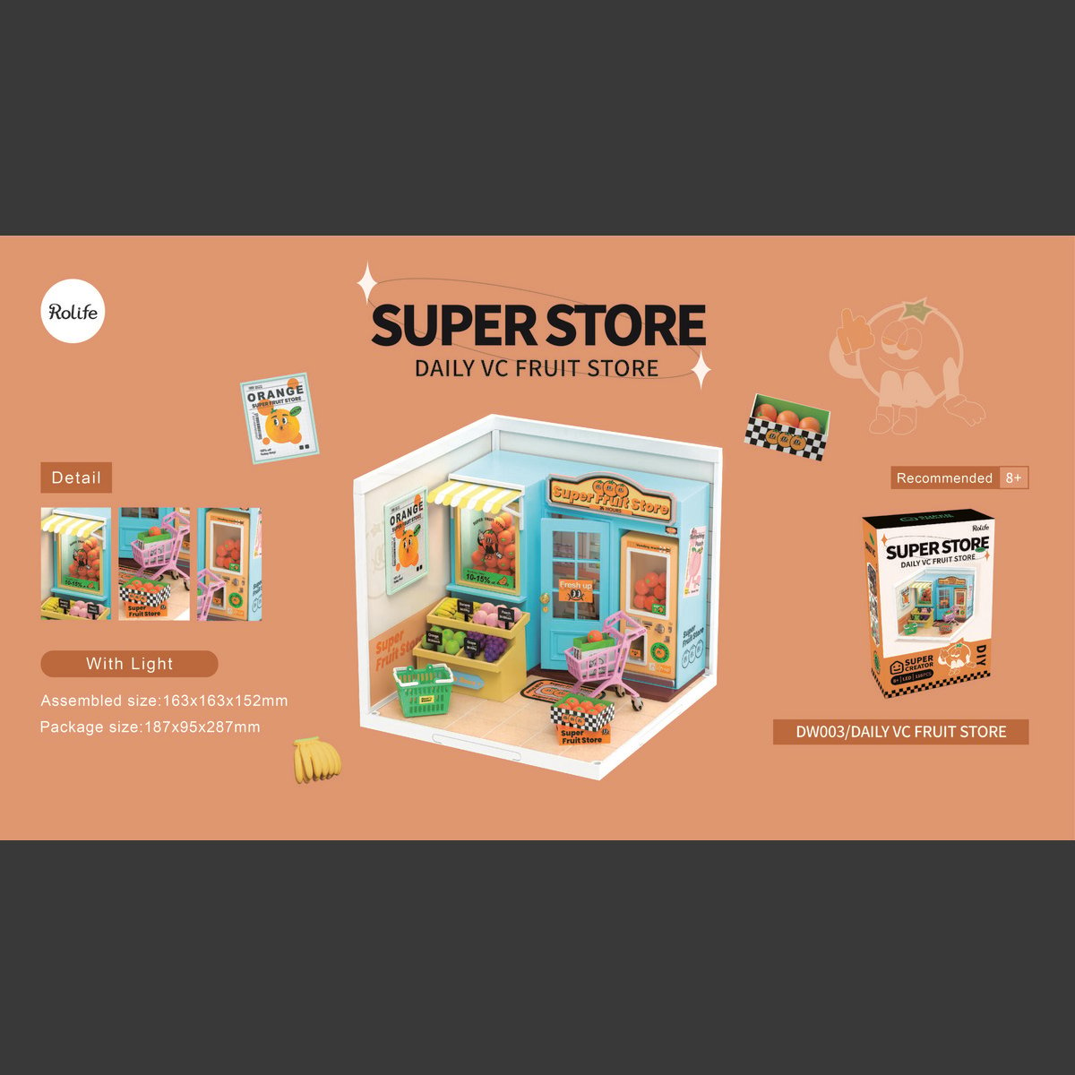 3D huisje Super Store Daily VC Fruit Shore, zelf te monteren