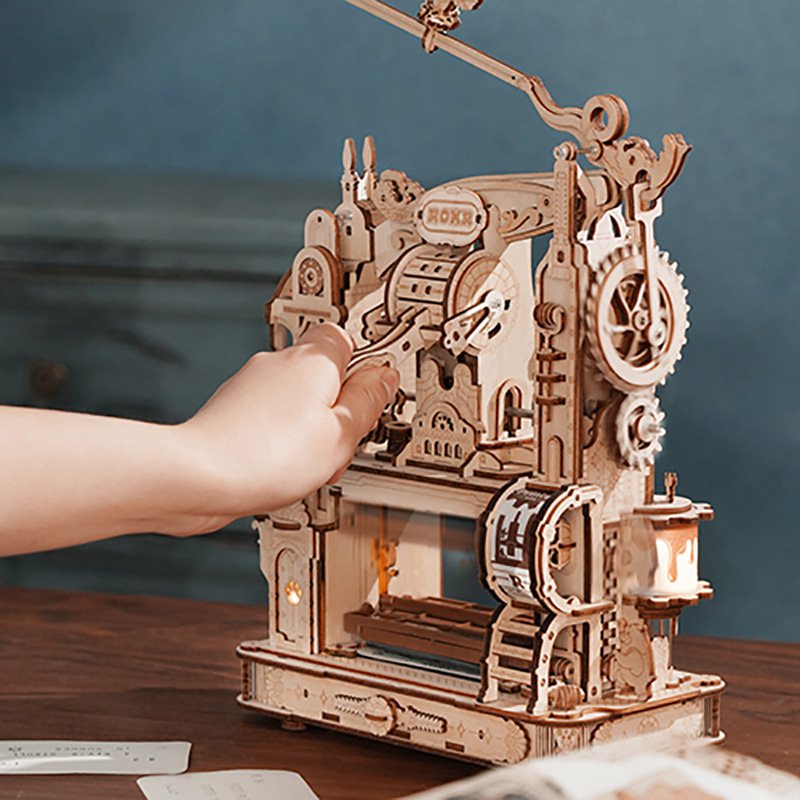 3D Houten Puzzel Robotime Classic Printing Press