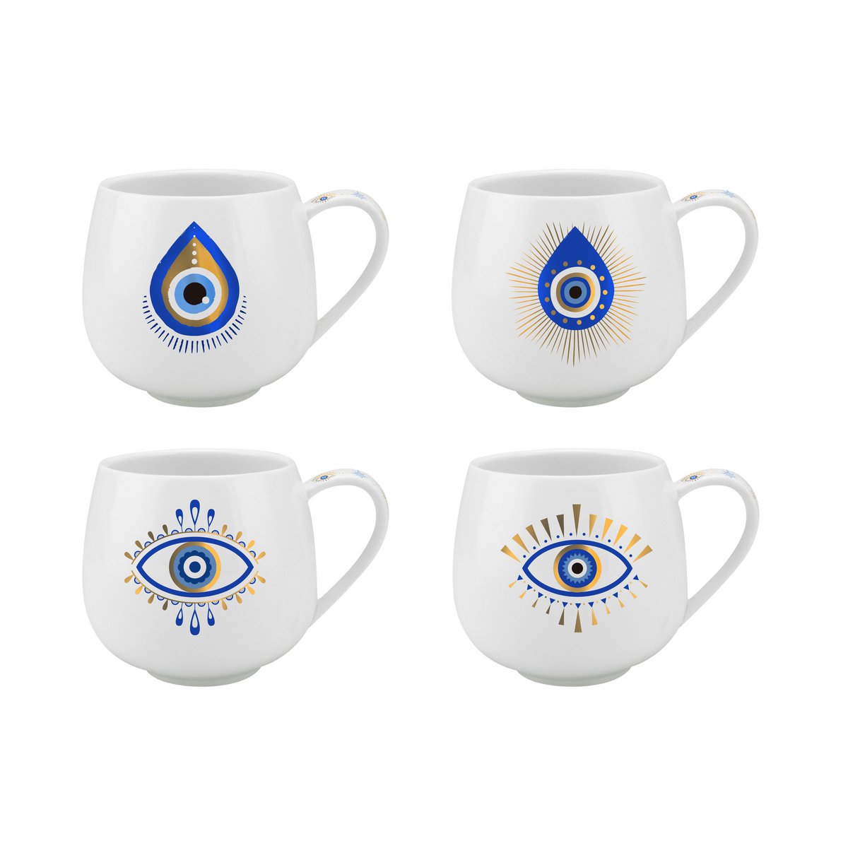 'Oog' mokken - set van 4