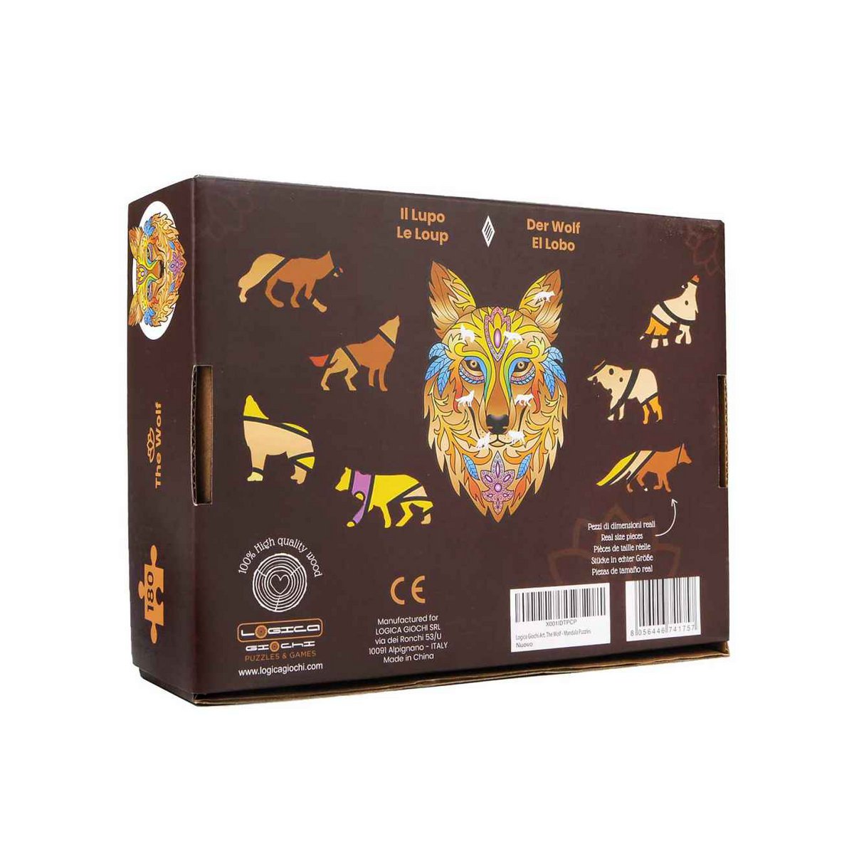 Mandala Houten Legpuzzel Wolf