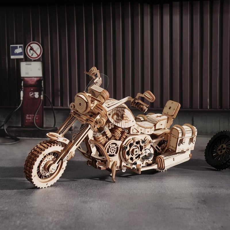 3D Houten Puzzel Cruiser Motorcycle, zelf te monteren