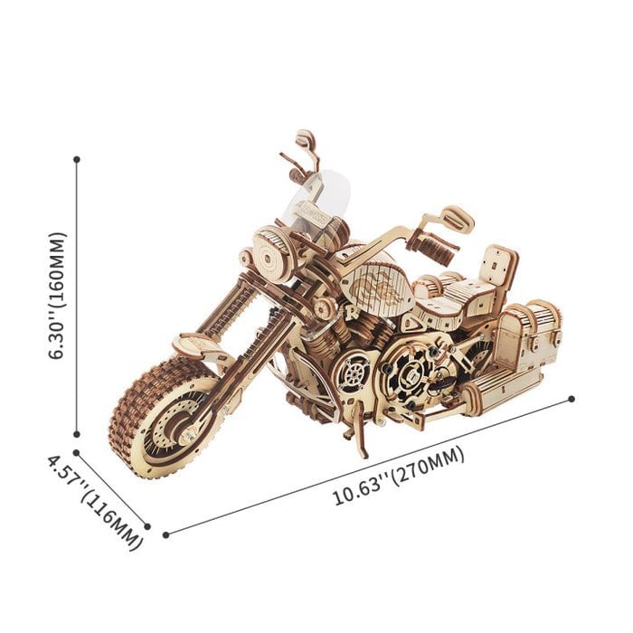 3D Houten Puzzel Cruiser Motorcycle, zelf te monteren