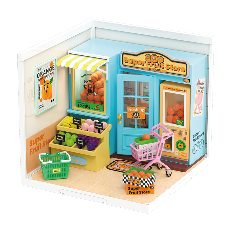 3D huisje Super Store Daily VC Fruit Shore, zelf te monteren