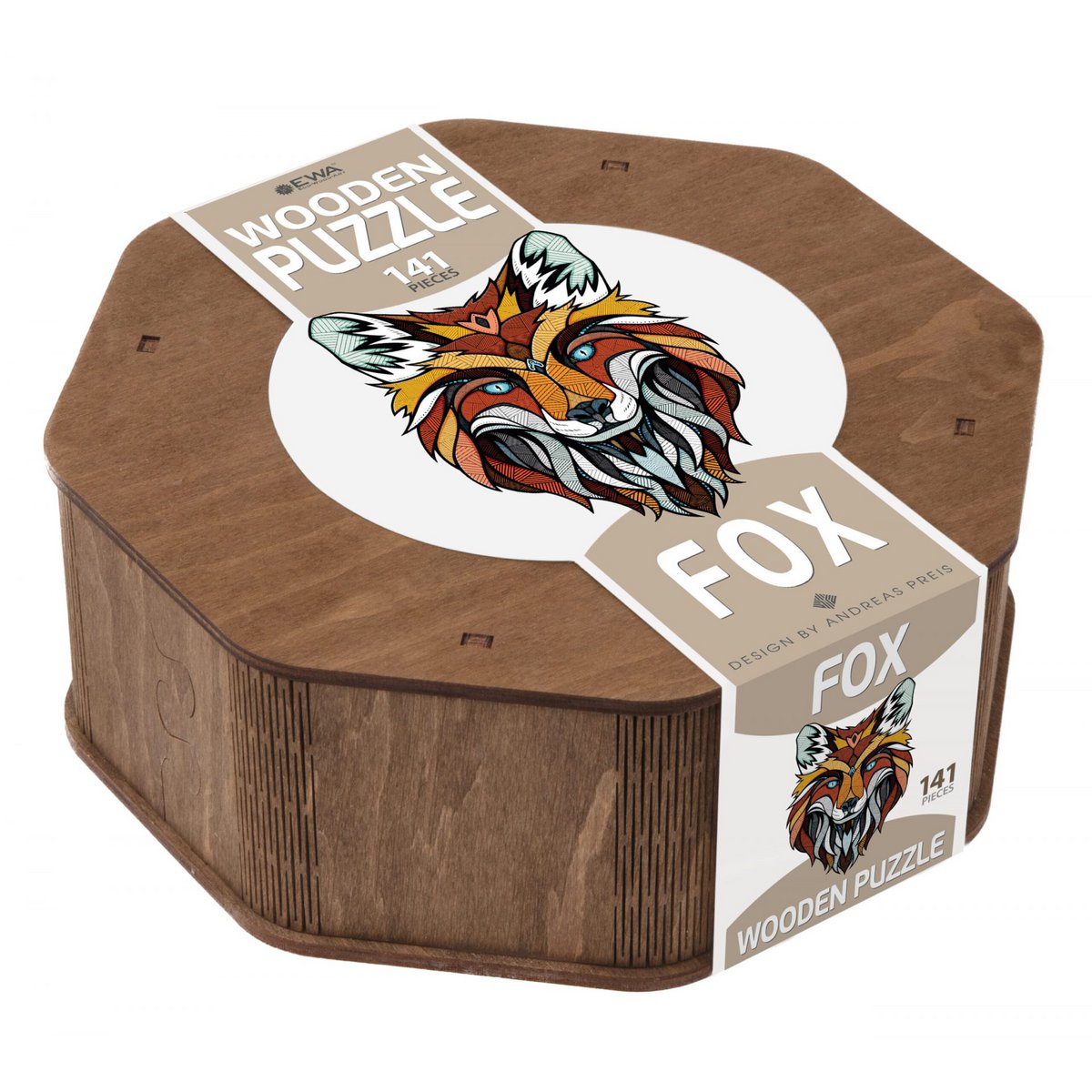 Eco Wood Art Houten Legpuzzel, Vos/ Fox, 1102, 31x28x0,5cm Wooden Box