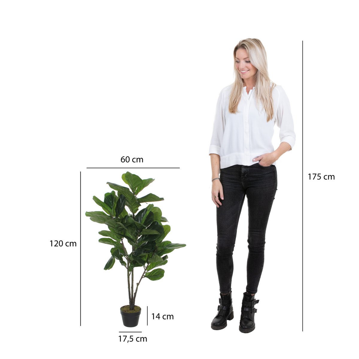 Ficus Lyrata Kunstplant - L