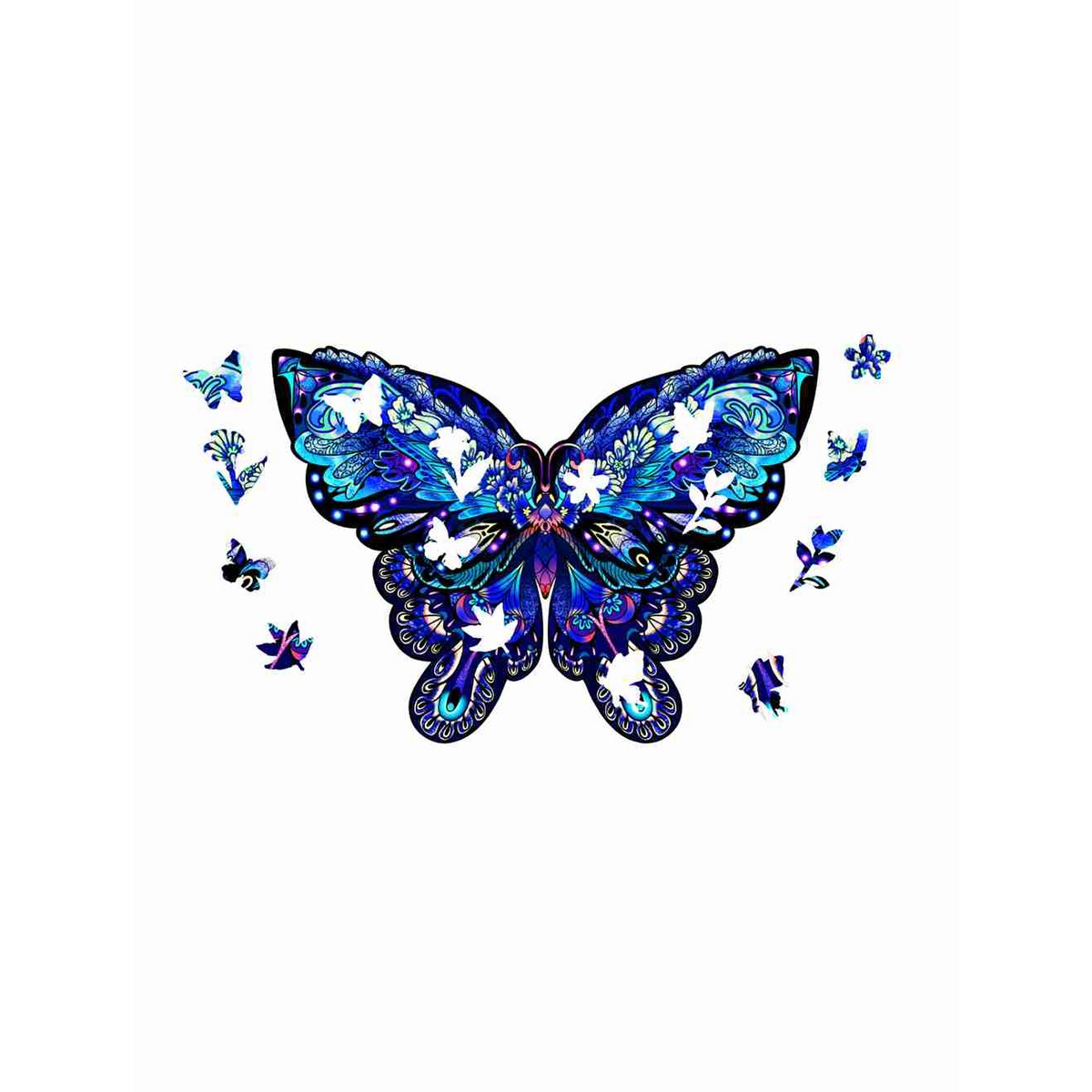 Logica Giochi Mandala Houten Legpuzzel Nachtvlinder/ Butterfly, LG2839, 28x20,4cm