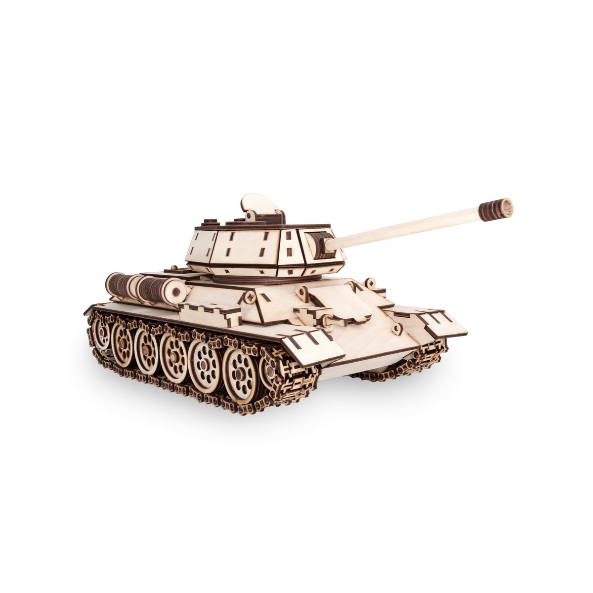 3D Mechanische houten puzzel Tank T-34, zelf te monteren