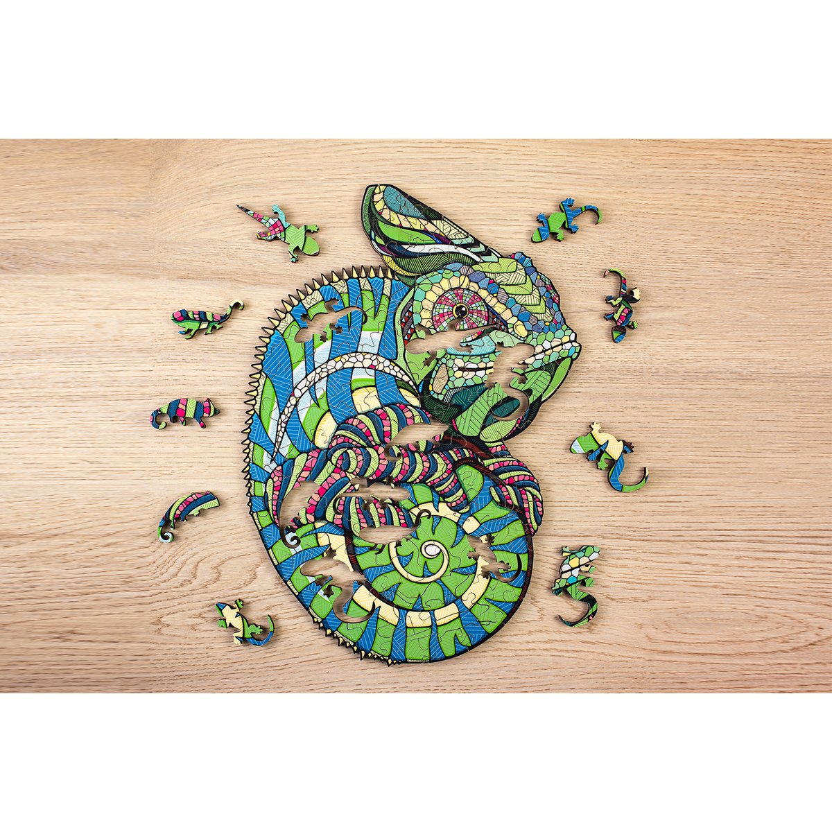 Eco Wood Art Houten Legpuzzel Kameleon/ Chameleon size M, 1928, 37x28x0,5cm