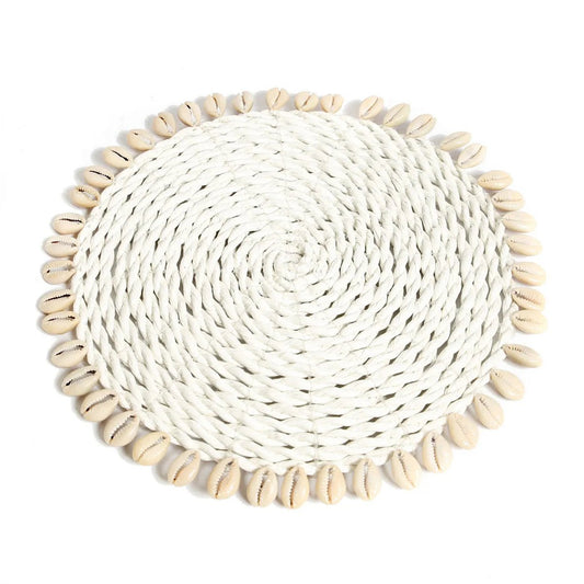 Seagrass Shell Pan Coaster - Wit