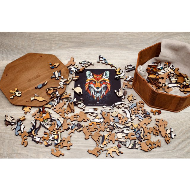 Eco Wood Art Houten Legpuzzel, Vos/ Fox, 1102, 31x28x0,5cm Wooden Box