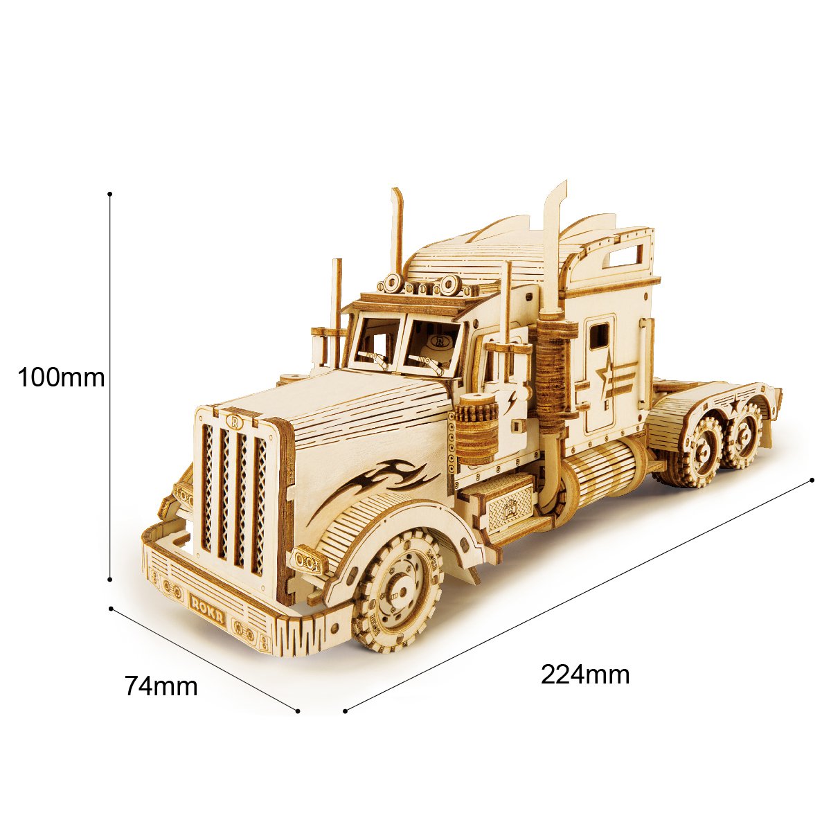 3D Houten Puzzel Heavy Truck, zelf te monteren