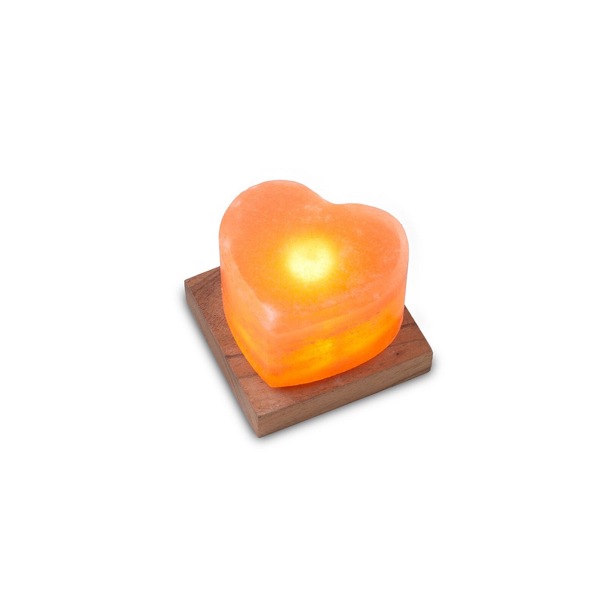 Himalaya Salt Dreams, Zoutlamp met LED verlichting, Hart, Oranje, 51179-1, 9x9x6cm