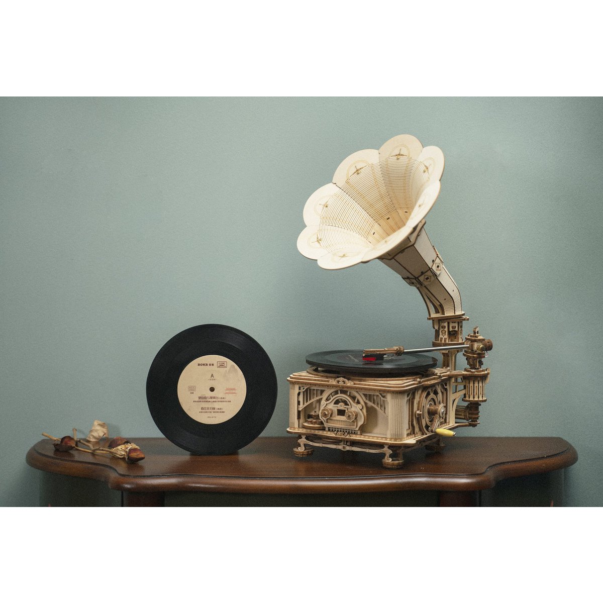 3D Houten Puzzel Classical Gramophone, zelf te monteren