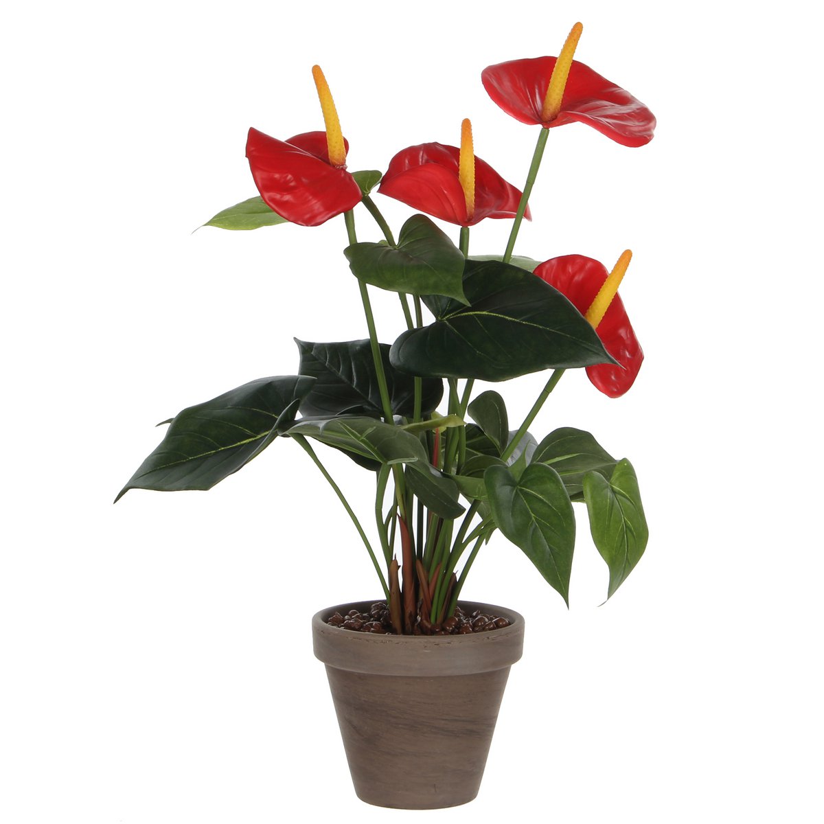 Anthurium Kunstplant in Bloempot - Rood