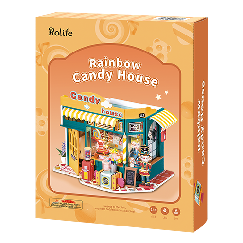 3D huisje 'Rainbow Candy House', zelf te monteren