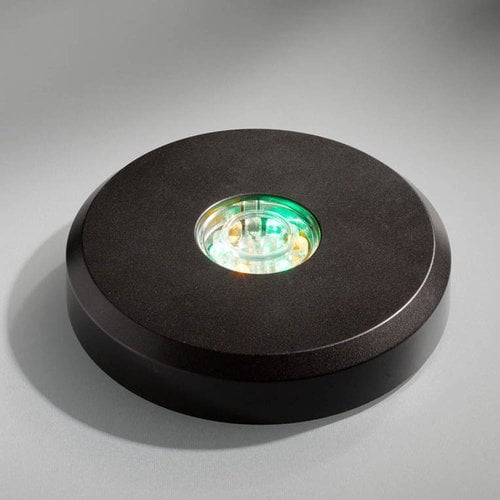 LED BASE rond, 11,5 cm, 15 LED's, zwart