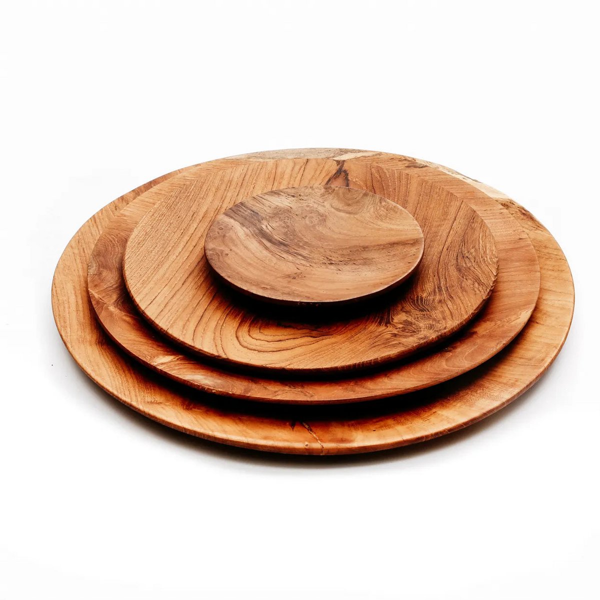 Teak Root Round Plate