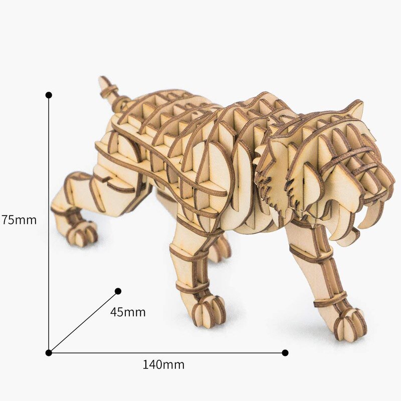 3D Houten Puzzel Robotime Tijger