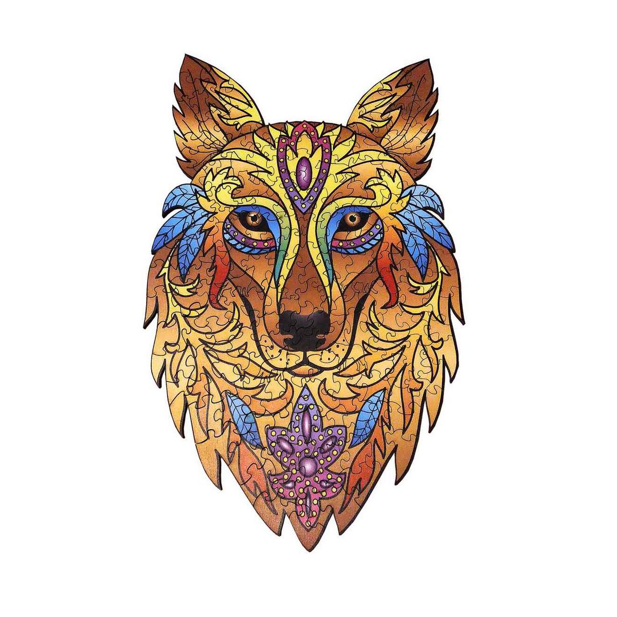 Logica Giochi Mandala Houten Legpuzzel Wolf, LG1757, 26,2x40 cm