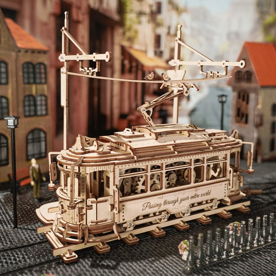 3D Houten Puzzel Classic City Tram, zelf te monteren