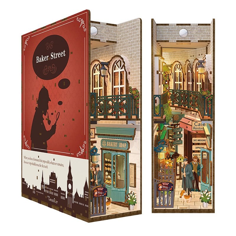 3D Book nook boekensteun 'baker street', zelf te monteren