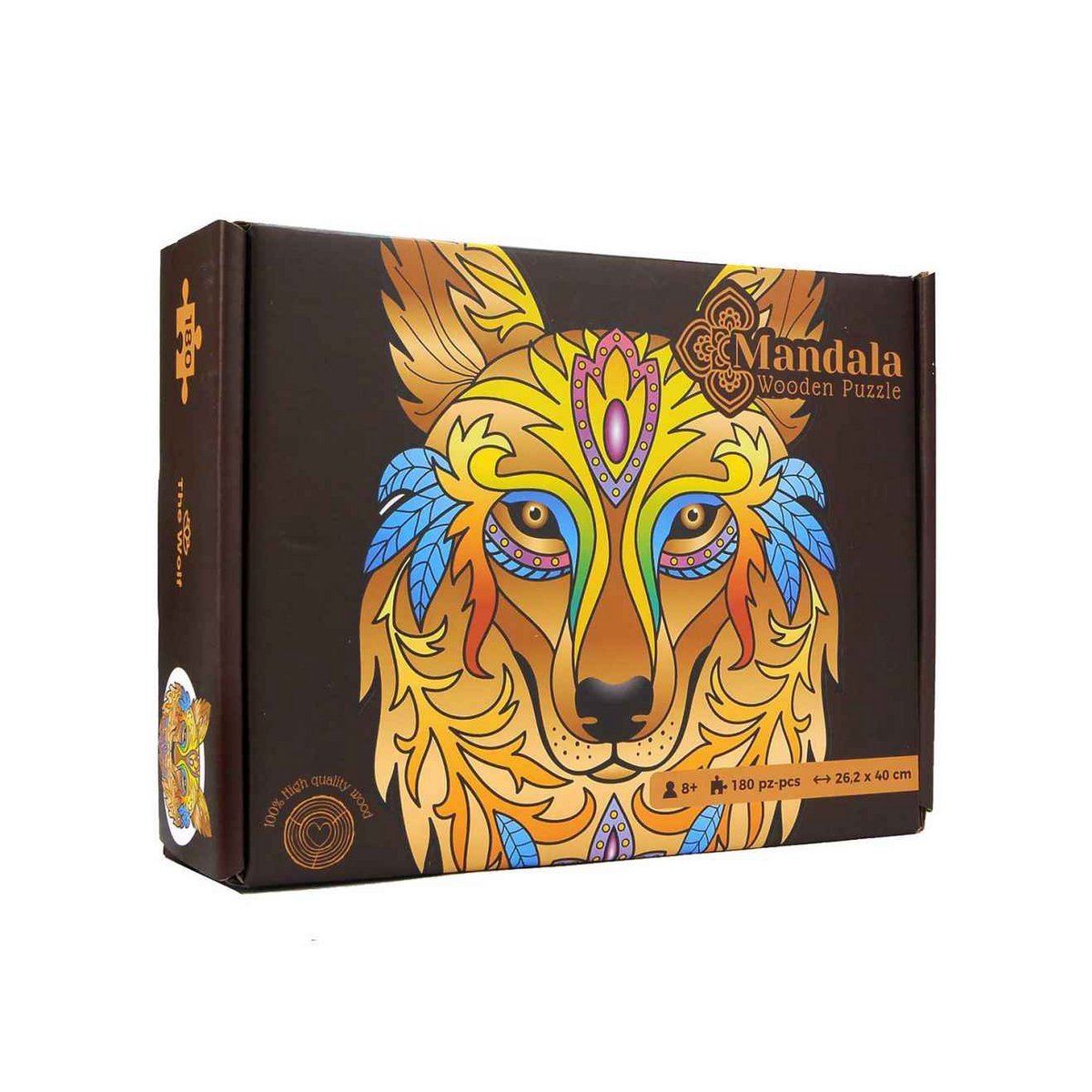 Mandala Houten Legpuzzel Wolf