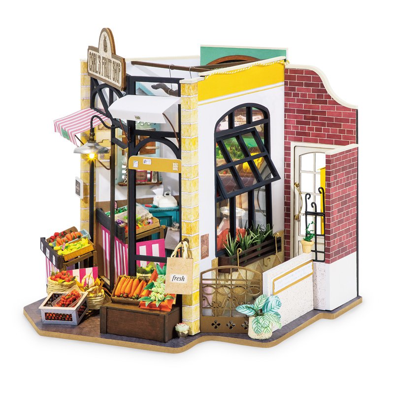 3D huisje Carl's fruit shop, zelf te monteren