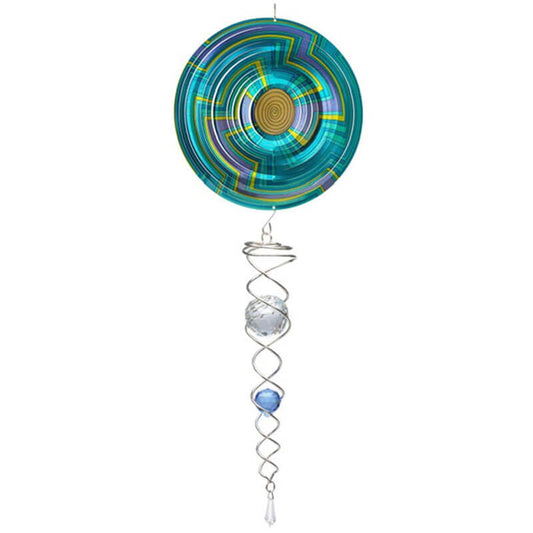 Windspinner twister met 'kristallen' - totale lengte 60cm