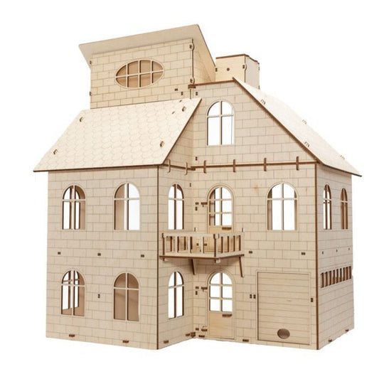 3D Houten puzzel poppenhuis, zelf te monteren