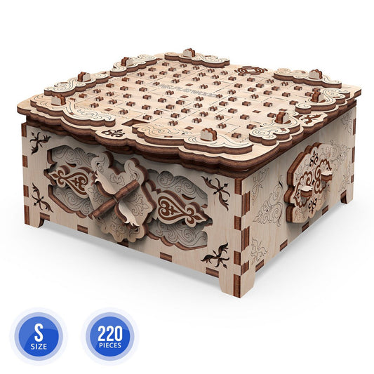 3D Houten Puzzel van Mr.Playwood 'Secret Box Floral Fantasy', zelf te monteren