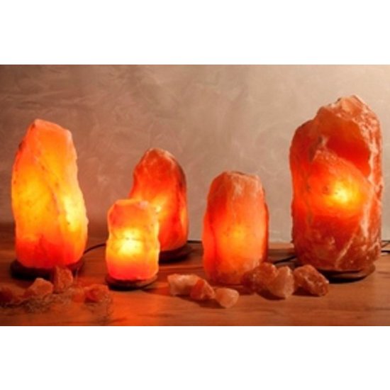 Himalaya Salt Dreams lamp himalaya zout, houten voet