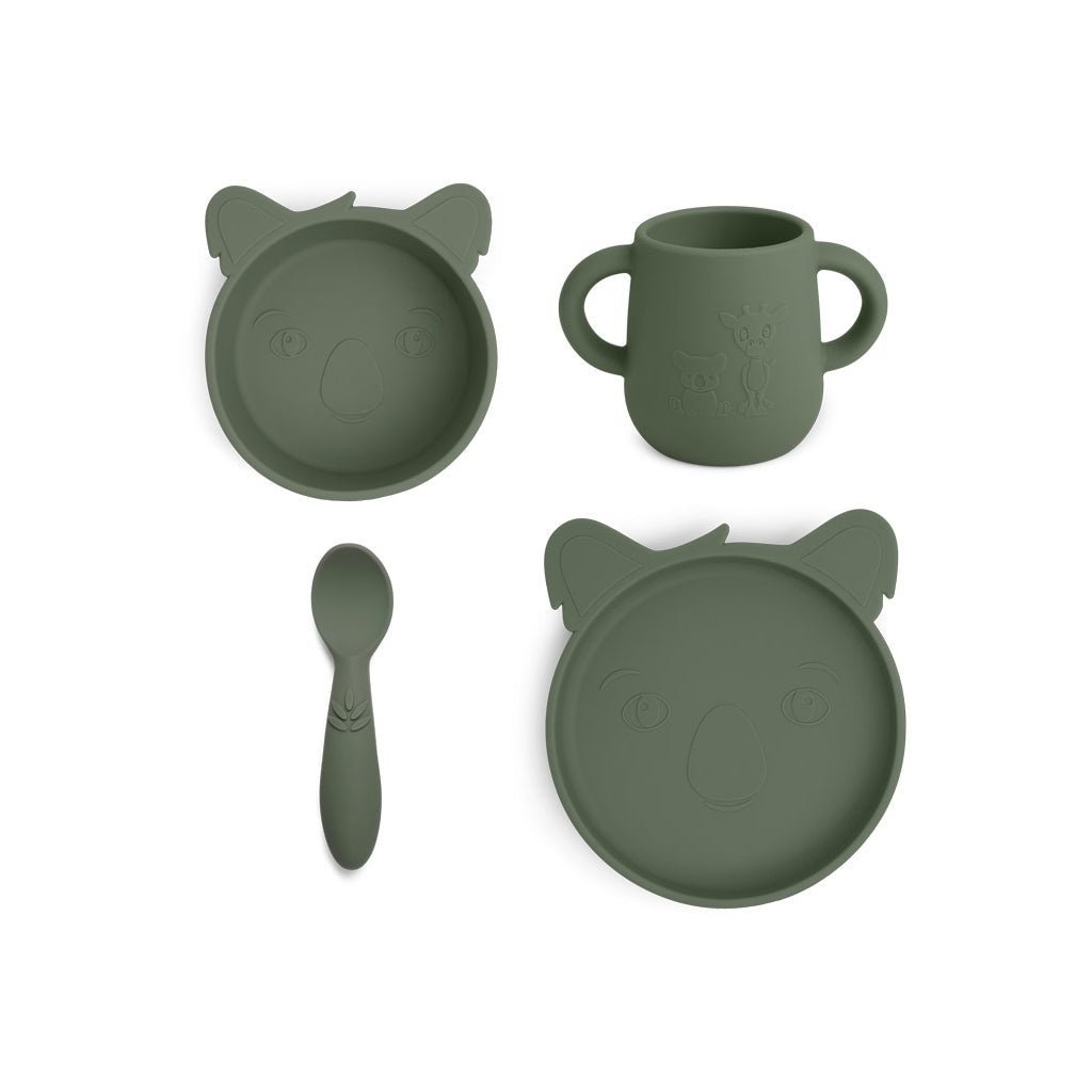 Lykke siliconen dinerset 4-pack Koala