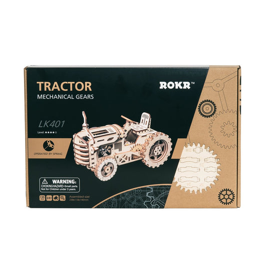 3D Houten Puzzel Tractor, zelf te monteren