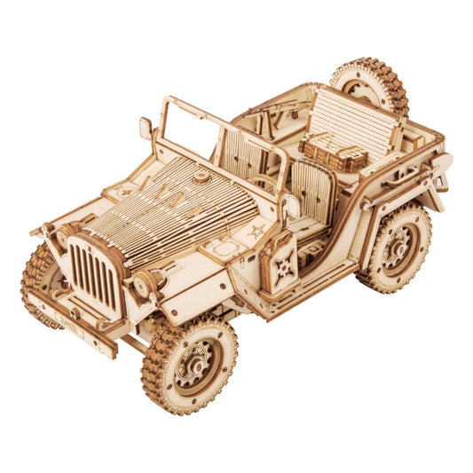 3D Houten Puzzel Army Field Car, zelf te monteren