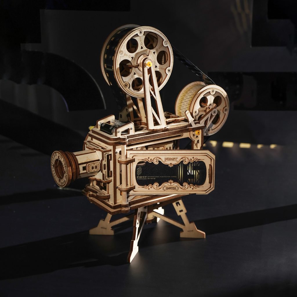 3D Houten Puzzel Vitascope/Movieprojector, zelf te monteren