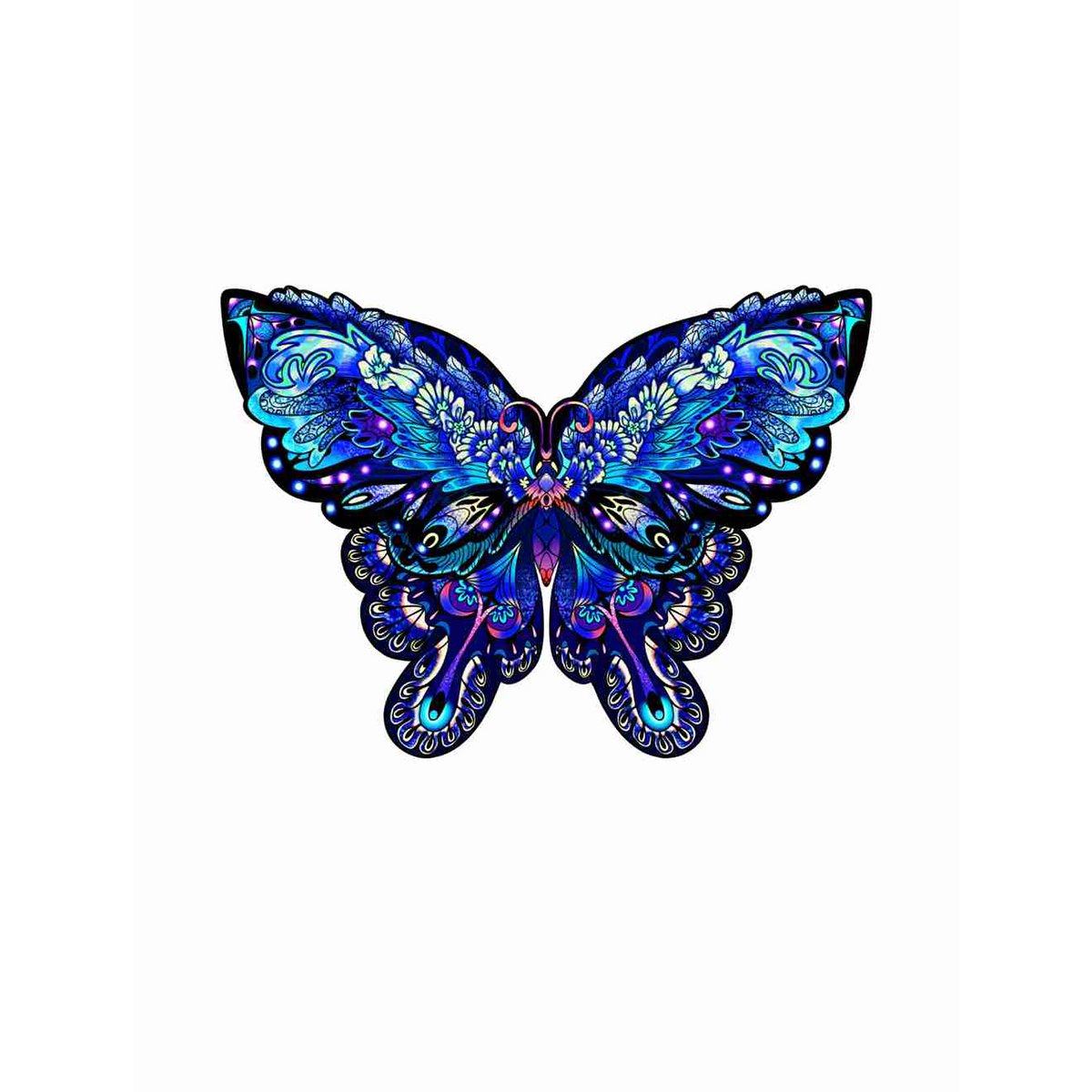 Logica Giochi Mandala Houten Legpuzzel Nachtvlinder/ Butterfly, LG2839, 28x20,4cm