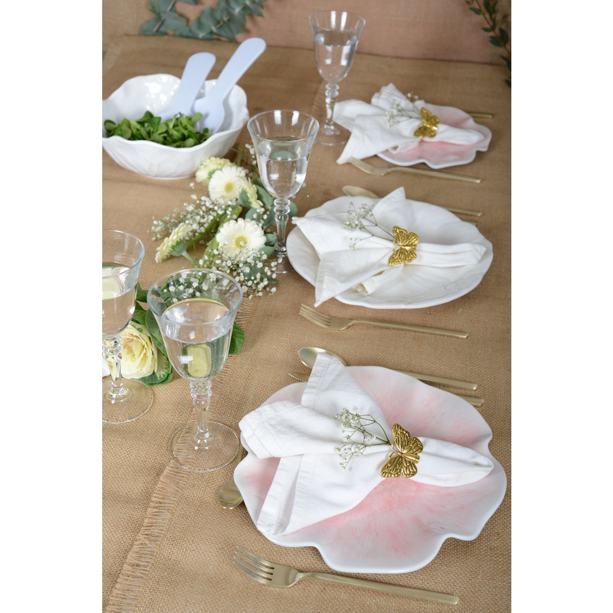 'Roze melamine' plat bord 28cm