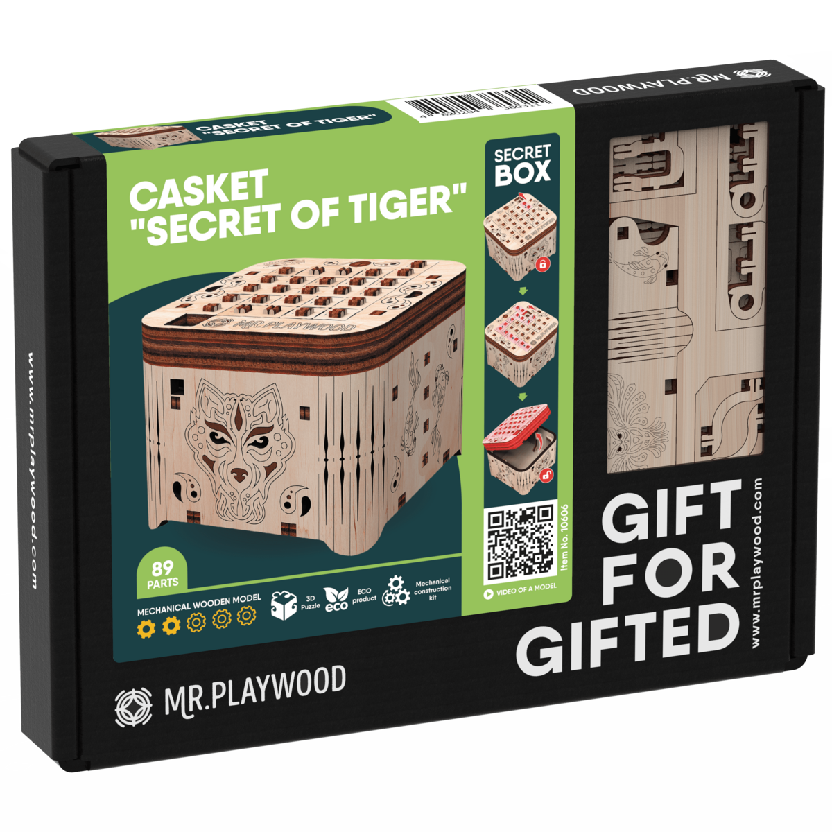 Mr. Playwood 3D Houten Puzzel Secret Box of Tiger