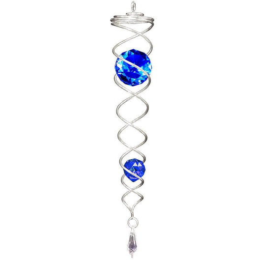 Spin Art Crystal Tail Zilver/Blauw