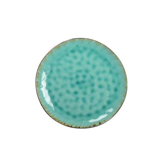 Turquoise plat bord 27.7cm