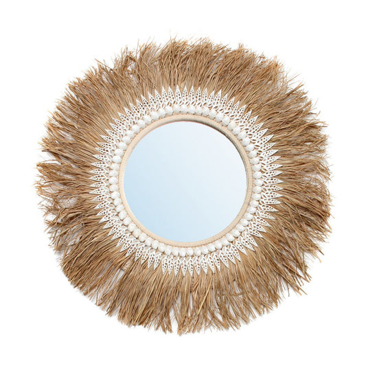 Raffia Ginger Mirror - Naturel