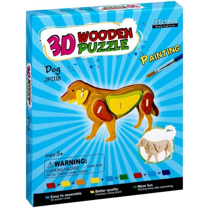 3D Houten Puzzel Robotime Hond