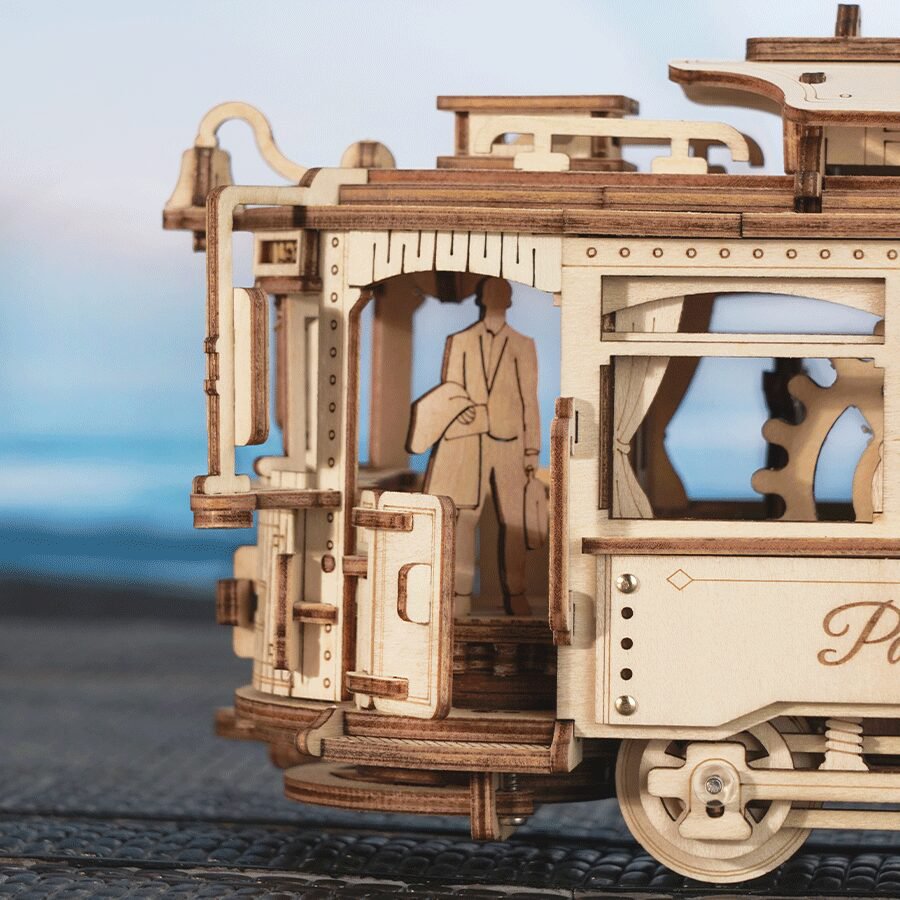 3D Houten Puzzel Classic City Tram, zelf te monteren